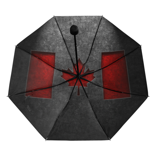Canadian Flag Stone Texture Anti-UV Foldable Umbrella (Underside Printing) (U07)