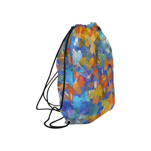 Colorful paint strokes Large Drawstring Bag Model 1604 (Twin Sides)  16.5"(W) * 19.3"(H)