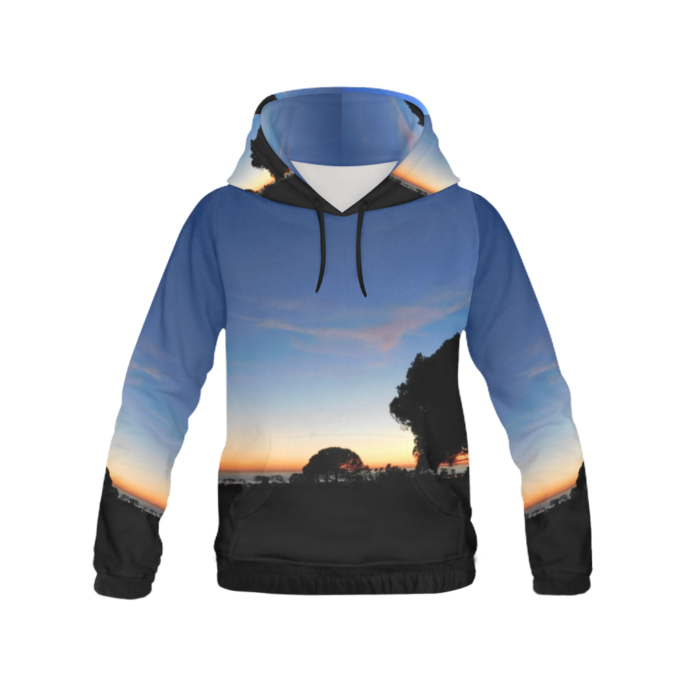 Sun&Moon Night's Edge Hoodie All Over Print Hoodie for Women (USA Size) (Model H13)