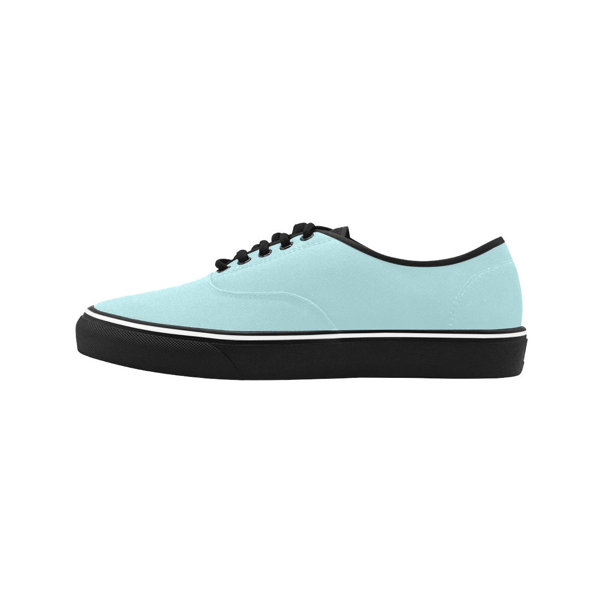 color powder blue Classic Men's Canvas Low Top Shoes/Large (Model E001-4)