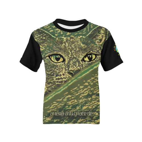 CAT AMERA CAMOUFLAGE II Kids' All Over Print T-shirt (Model T65)