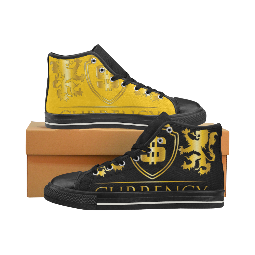 CURRENCY_DOLLA Men’s Classic High Top Canvas Shoes (Model 017)