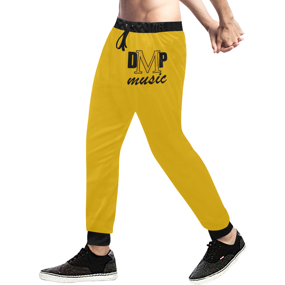 DMP Music Joggers (Yellow) Men's All Over Print Sweatpants/Large Size (Model L11)