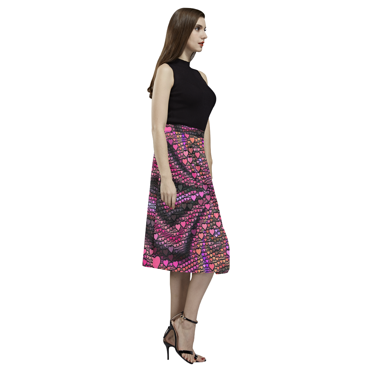 hearts everywhere B  by JamColors Aoede Crepe Skirt (Model D16)