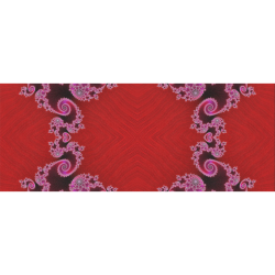 Red Pink Mauve Hearts and Lace Fractal Abstract 2 Gift Wrapping Paper 58"x 23" (1 Roll)