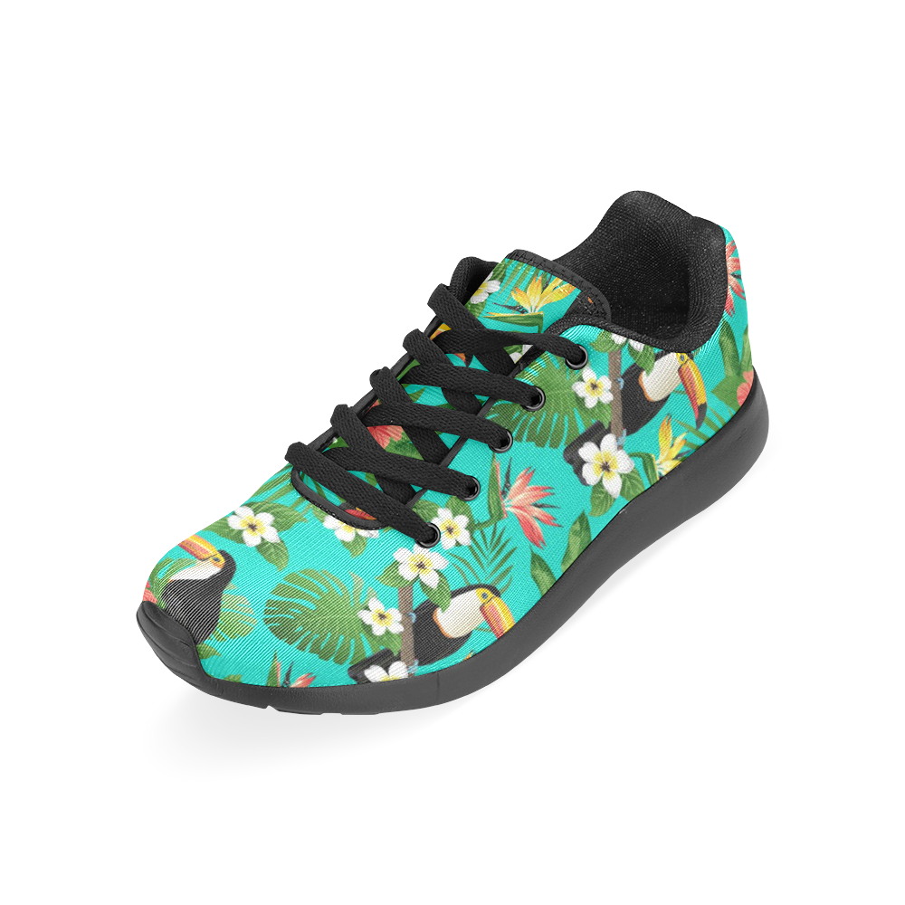 Tropical Summer Toucan Pattern Men's Running Shoes/Large Size (Model 020)