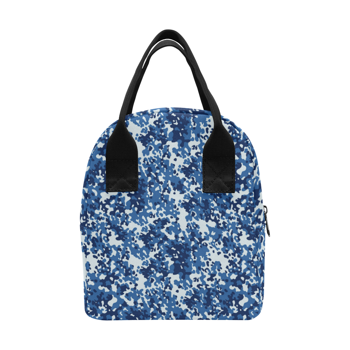 Digital Blue Camouflage Zipper Lunch Bag (Model 1689)