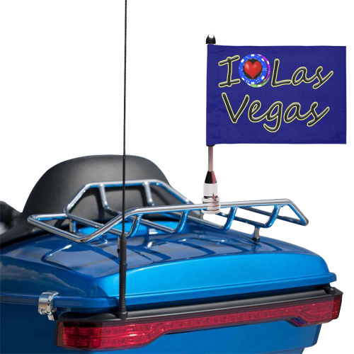 I Love Las Vegas / Blue Motorcycle Flag (Twin Sides)