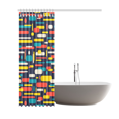 Colorful Rectangles Shower Curtain 72"x84"