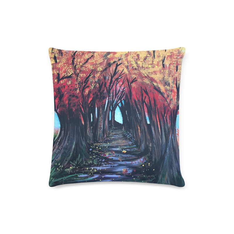 Autumn Day Custom Zippered Pillow Case 16"x16"(Twin Sides)