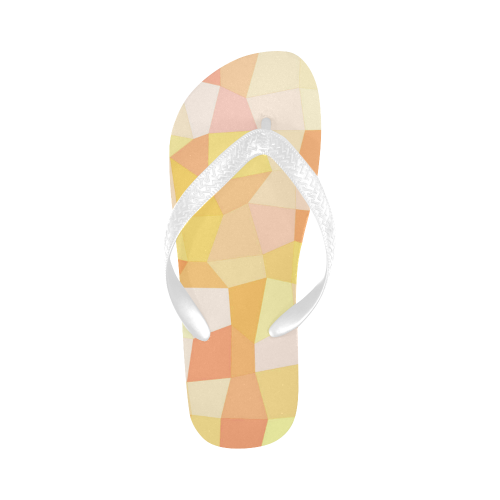 Yellow Gold Mosaic Flip Flops for Men/Women (Model 040)