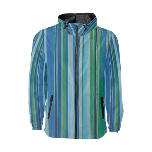 painted stripe Unisex All Over Print Windbreaker (Model H23)