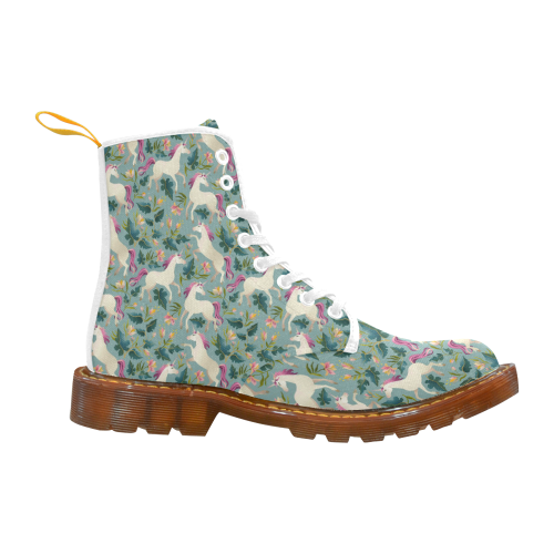 Floral Unicorn Pattern Martin Boots For Women Model 1203H