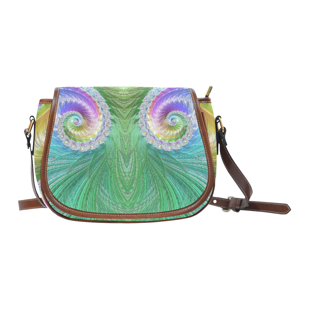 Frax Fractal Rainbow Saddle Bag/Large (Model 1649)