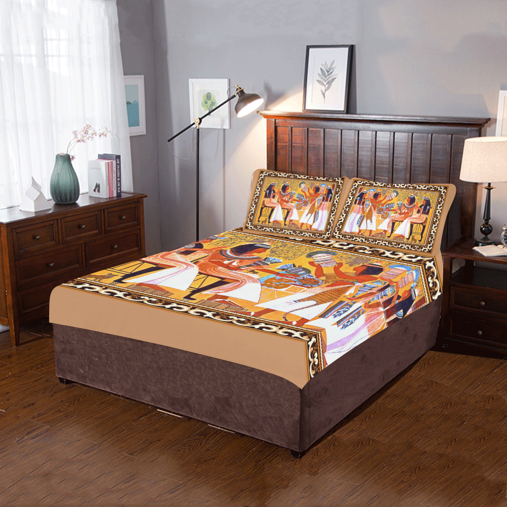 Egyptian Queens 3-Piece Bedding Set