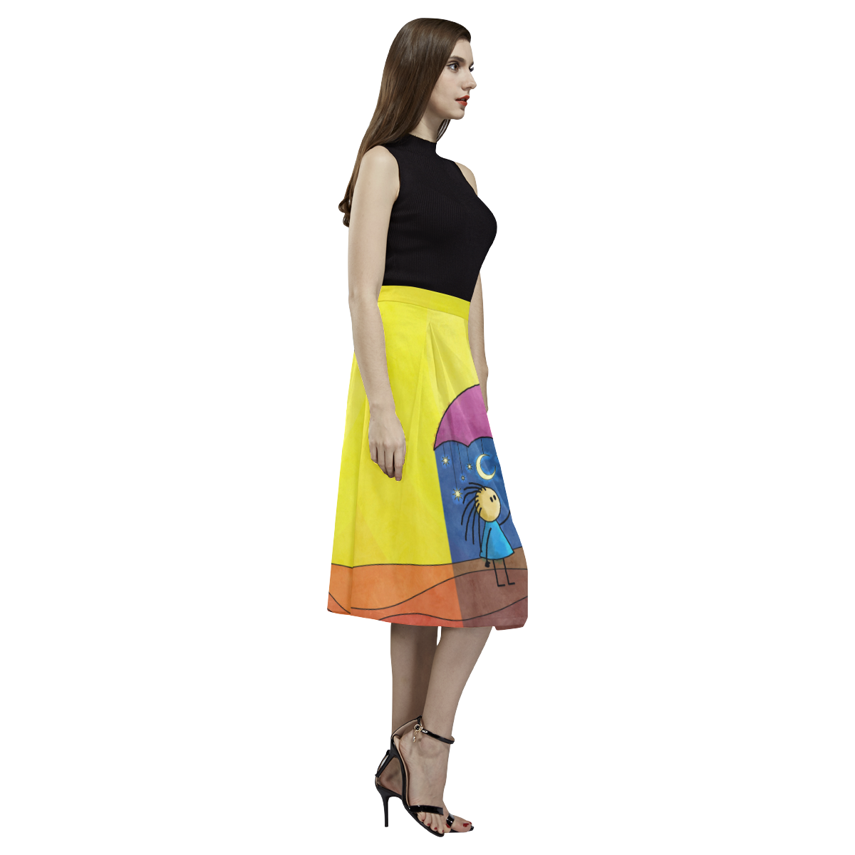 We Only Come Out At Night Aoede Crepe Skirt (Model D16)