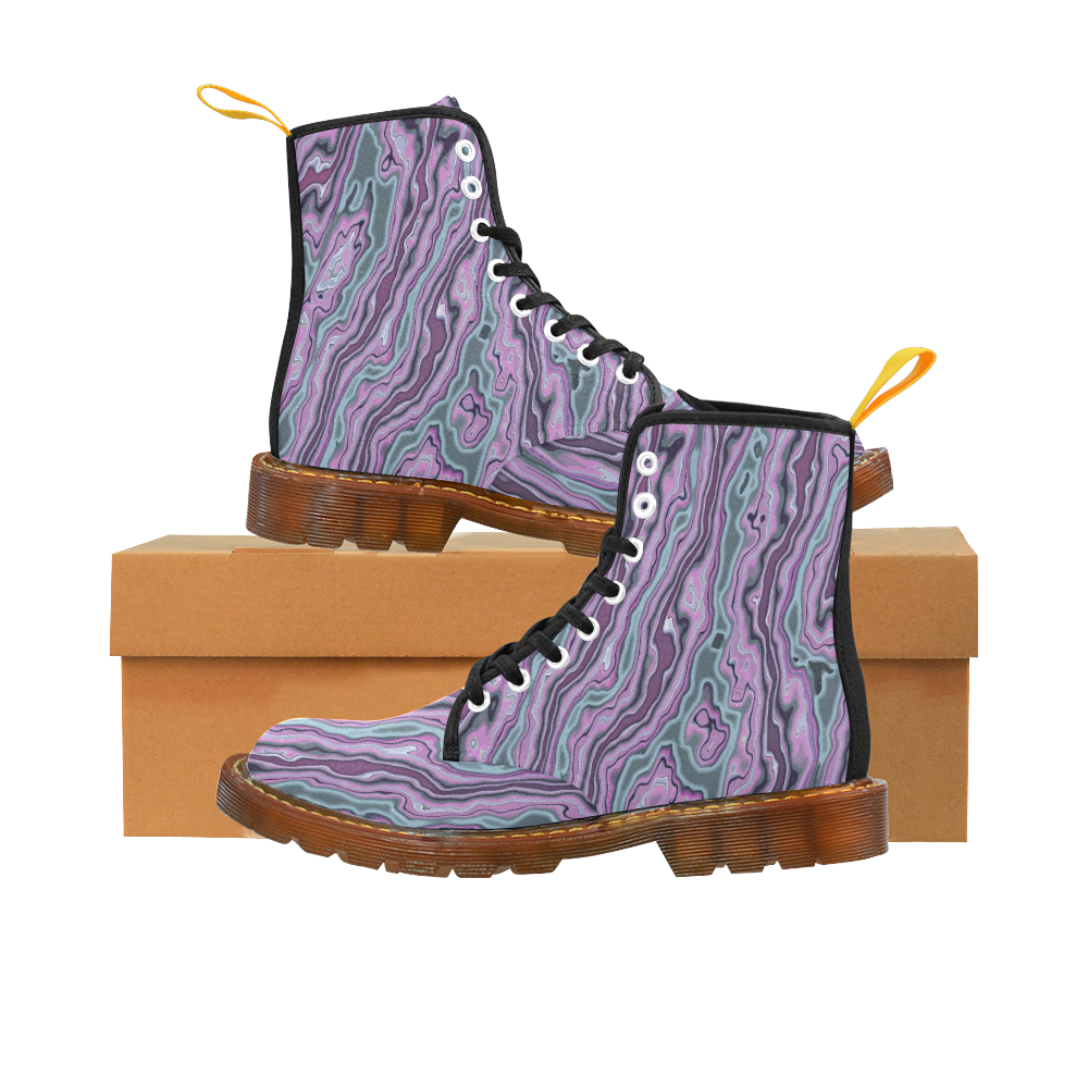 Purple marble Martin Boots For Women Model 1203H