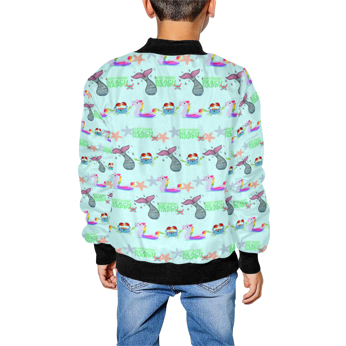 digital art pattern Kids' All Over Print Bomber Jacket (Model H40)