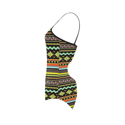 bright tribal Strap Swimsuit ( Model S05)