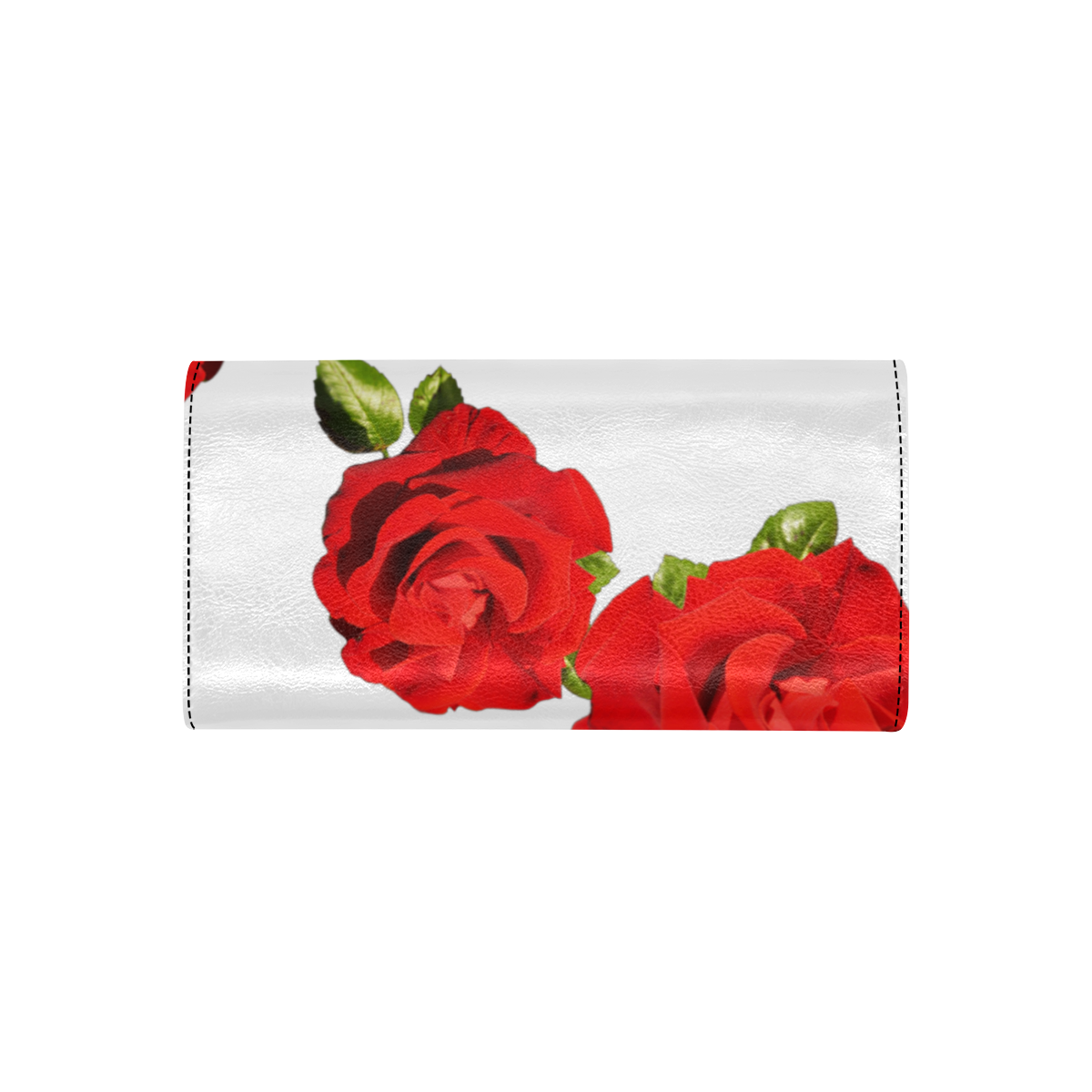Fairlings Delight's Floral Luxury Collection- Red Rose Women's Flap Wallet 53086c Women's Flap Wallet (Model 1707)