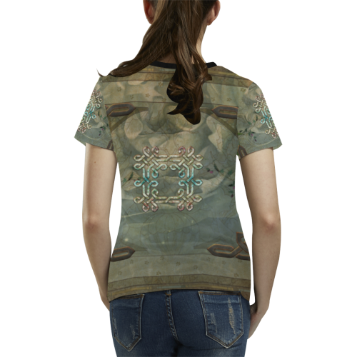 The celtic knot All Over Print T-shirt for Women/Large Size (USA Size) (Model T40)