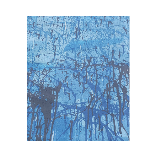 Blue splatters Duvet Cover 86"x70" ( All-over-print)
