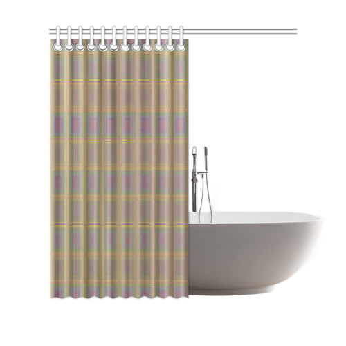 Violet brownish multicolored multiple squares Shower Curtain 69"x70"