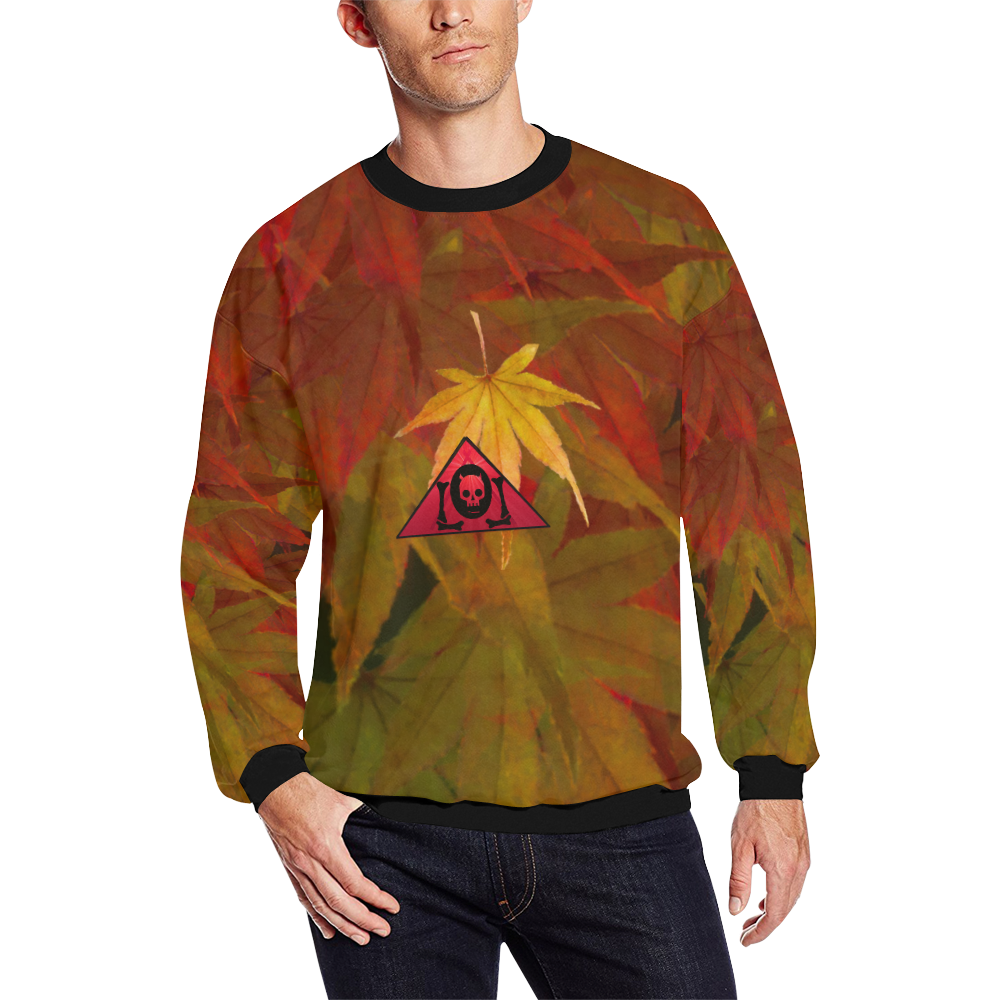 Japan Maple Autumn All Over Print Crewneck Sweatshirt for Men/Large (Model H18)