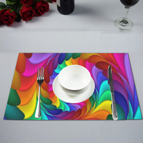 RAINBOW CANDY SWIRL Placemat 12’’ x 18’’ (Set of 6)