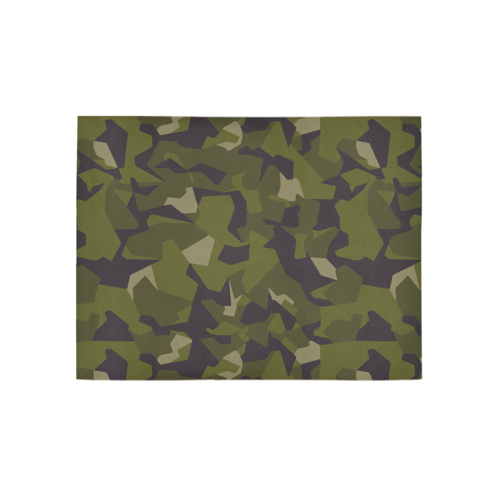 Swedish M90 woodland camouflage Area Rug 5'3''x4'