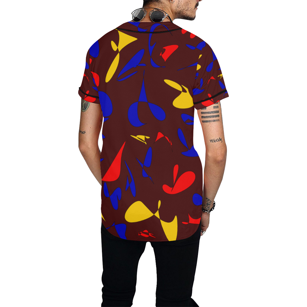 zappwaits abstract 02 All Over Print Baseball Jersey for Men (Model T50)