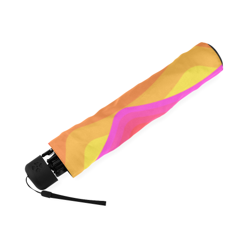 Yellow pink spiral Foldable Umbrella (Model U01)