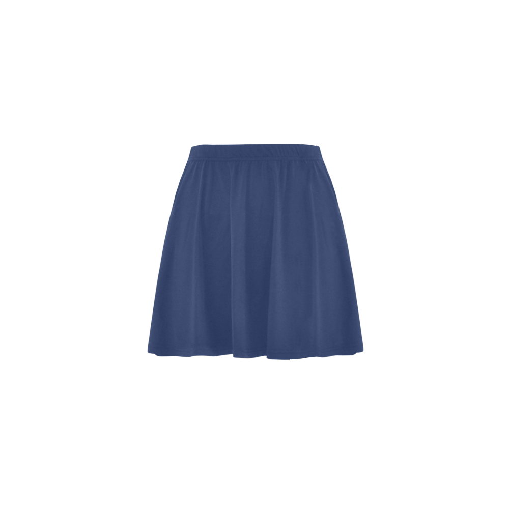 color Delft blue Mini Skating Skirt (Model D36)