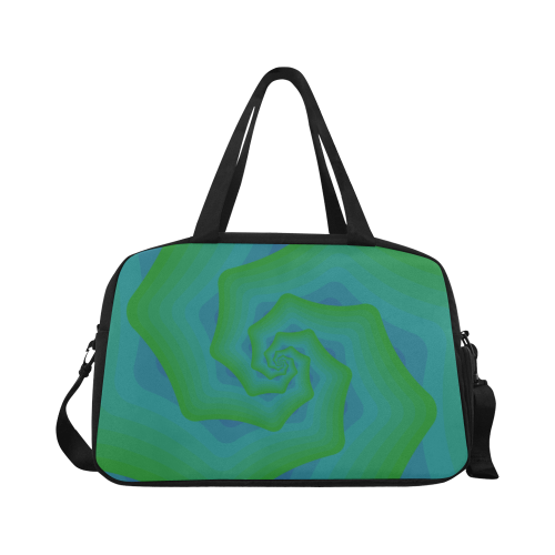 Green blue wave Fitness Handbag (Model 1671)