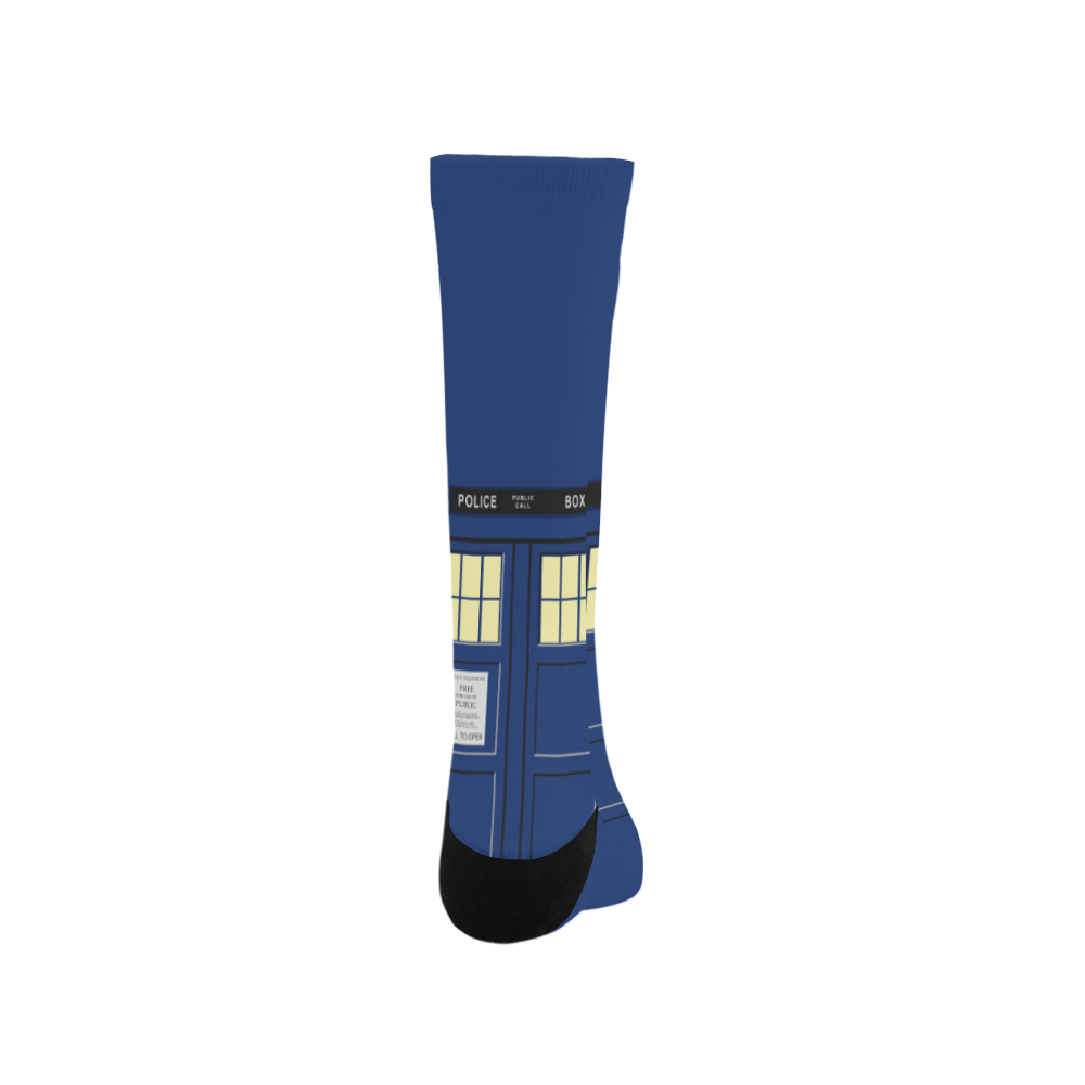 United Kingdom - Blue Police Public Call Box Costu Men's Custom Socks