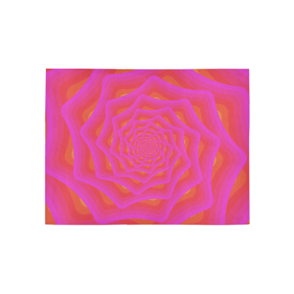 Pink spiral Area Rug 5'3''x4'