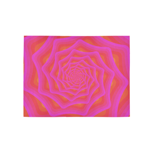 Pink spiral Area Rug 5'3''x4'
