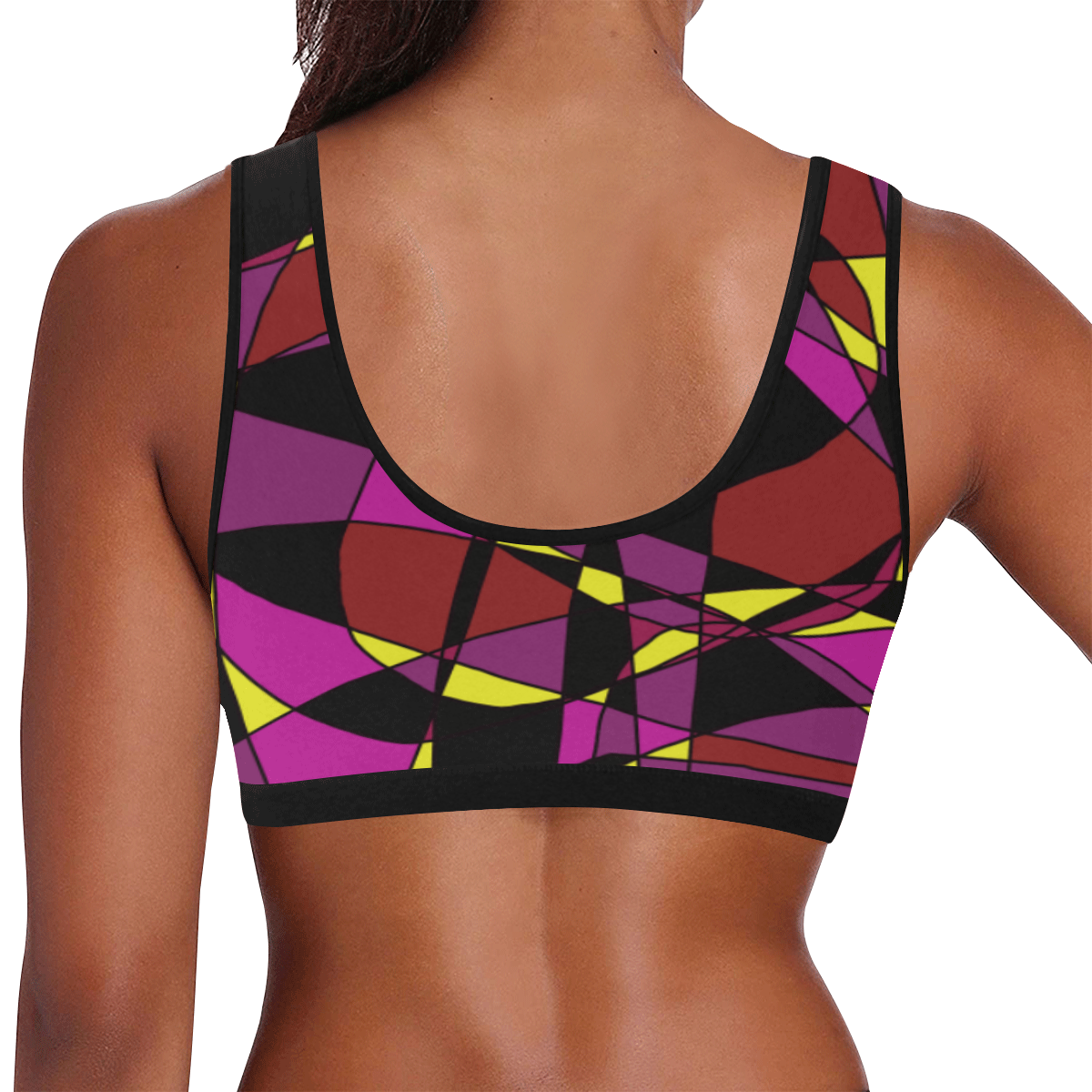 Multicolor Abstract Design S2020 Women's All Over Print Sports Bra (Model T52)