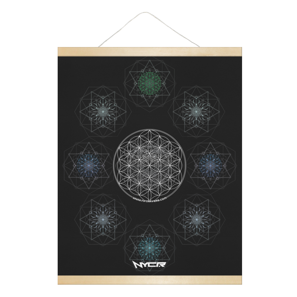 sacred geo-color Hanging Poster 16"x20"
