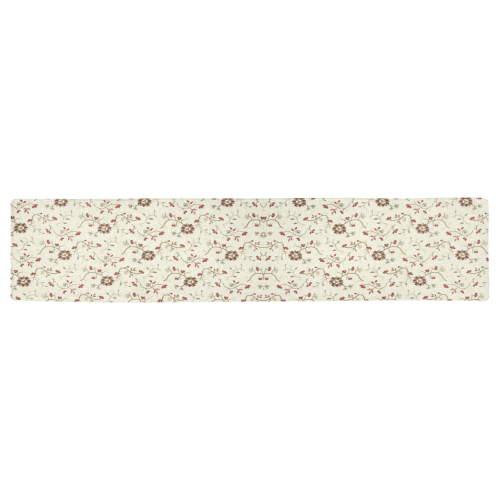 Red Floral Table Runner 16x72 inch