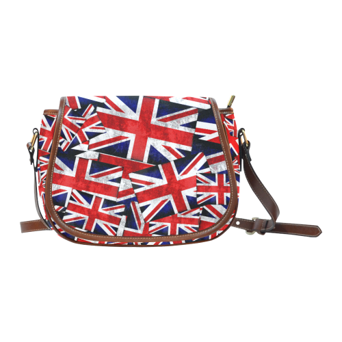 Union Jack British UK Flag Saddle Bag/Large (Model 1649)