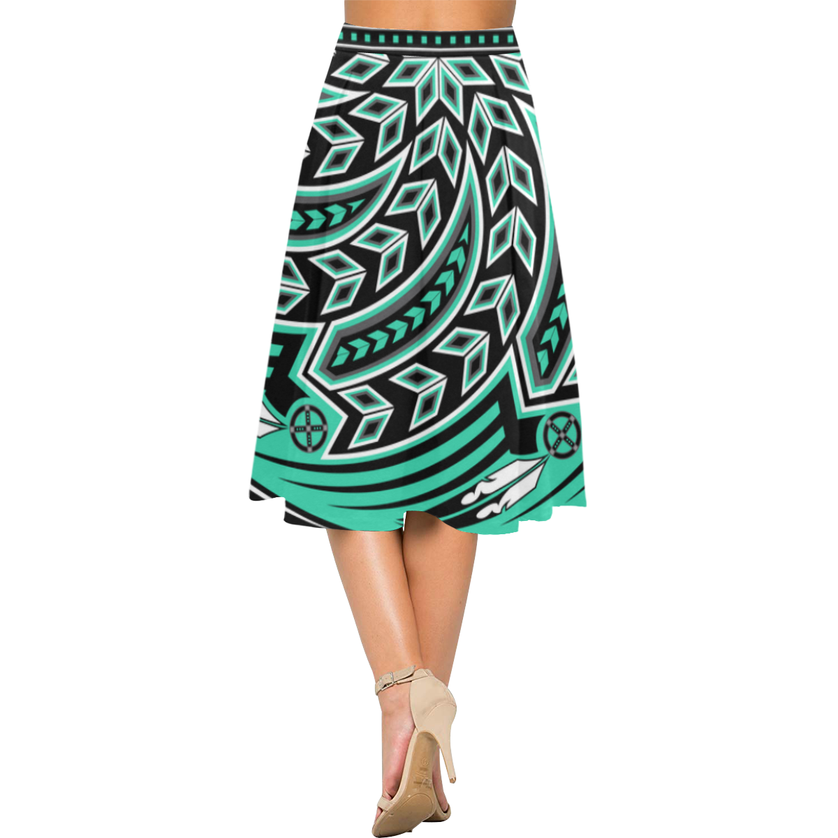 Wind Spirit Aqua Aoede Crepe Skirt (Model D16)