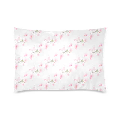 Pattern Orchidées Custom Zippered Pillow Case 20"x30"(Twin Sides)