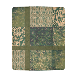 Green  Python Jungle Patchwork Ultra-Soft Micro Fleece Blanket 50"x60"