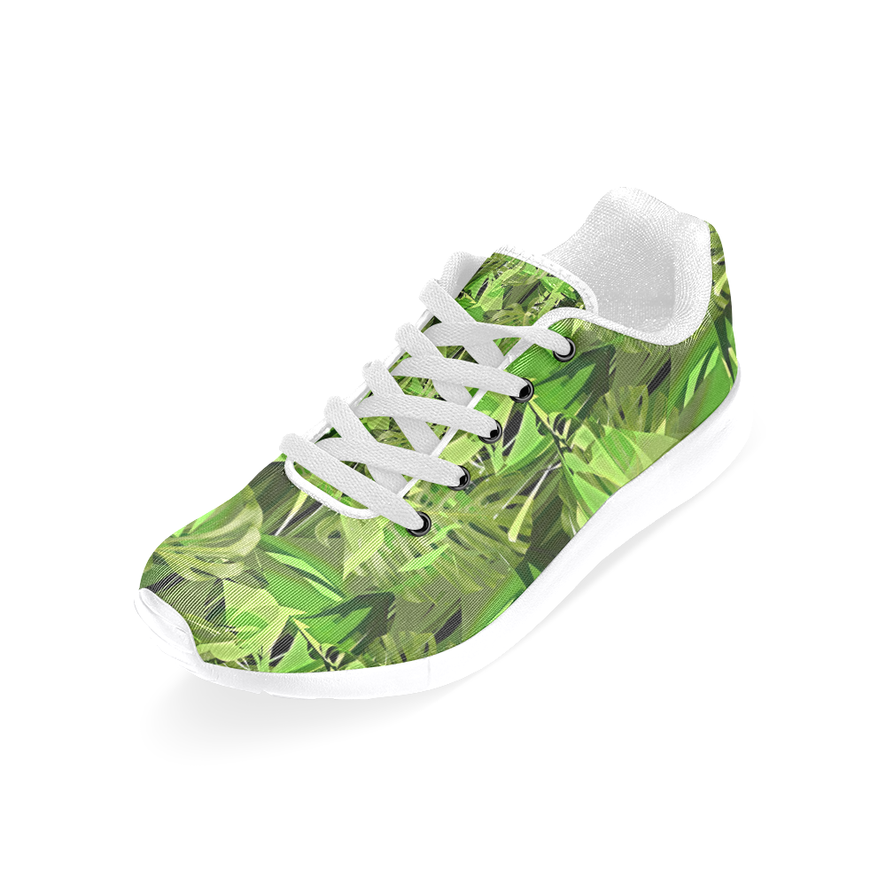 Tropical Jungle Leaves Camouflage Men's Running Shoes/Large Size (Model 020)