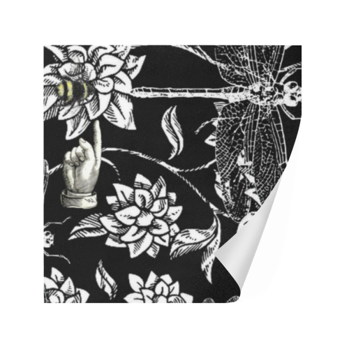 Black and White Nature Garden Gift Wrapping Paper 58"x 23" (1 Roll)