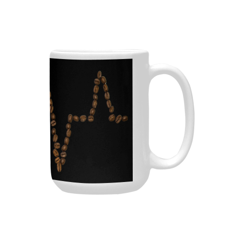 COFFEE HEARTBEAT Custom Ceramic Mug (15OZ)