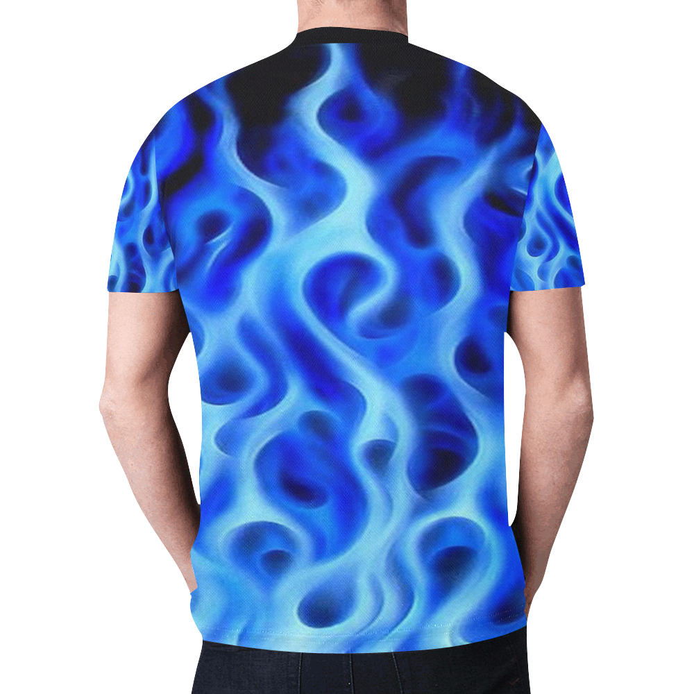 blue fire New All Over Print T-shirt for Men (Model T45)