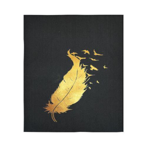 leafy birds Cotton Linen Wall Tapestry 51"x 60"