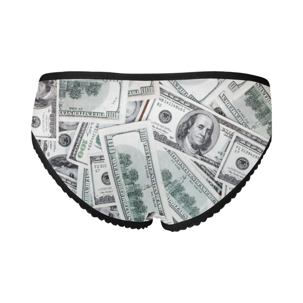 Cash Money / Hundred Dollar Bills Women's All Over Print Girl Briefs (Model L14)